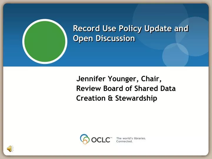 record use policy update and open discussion