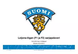 leijona liigan f1 ja f2 sarjapalaveri