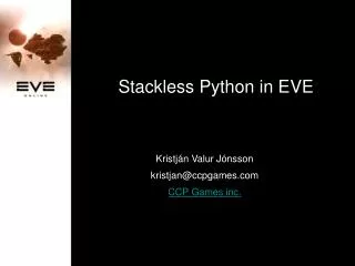 Stackless Python in EVE