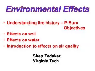 Environmental Effects