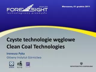 czyste technologie w glowe clean coal technologies