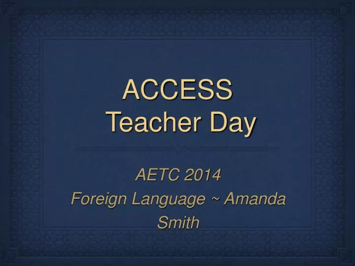 access teacher day