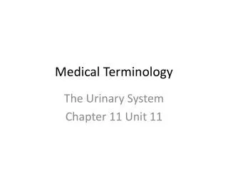 Medical Terminology