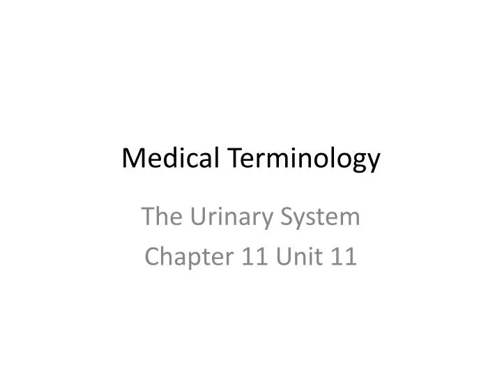 medical terminology