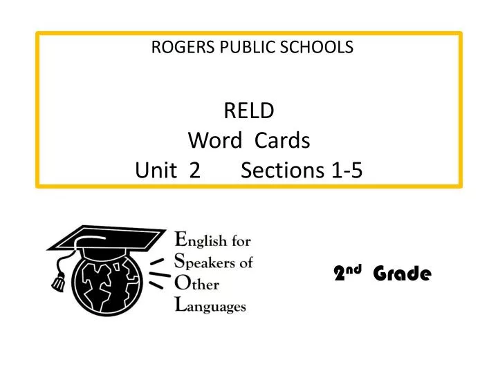 reld word cards unit 2 sections 1 5