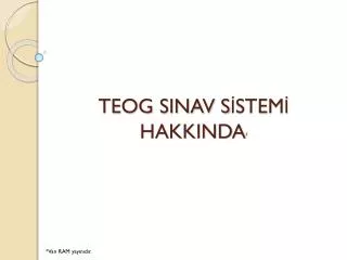 teog sinav s stem hakkinda