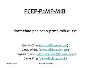 PCEP-P2MP-MIB