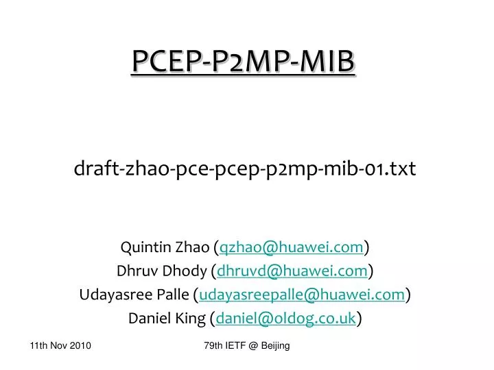 pcep p2mp mib