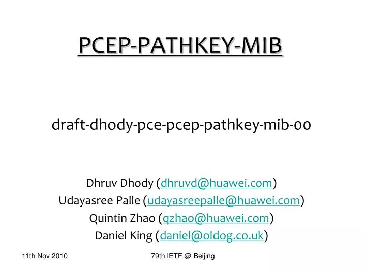 pcep pathkey mib