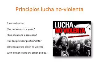 principios lucha no violenta