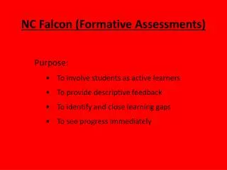 NC Falcon (Formative Assessments)