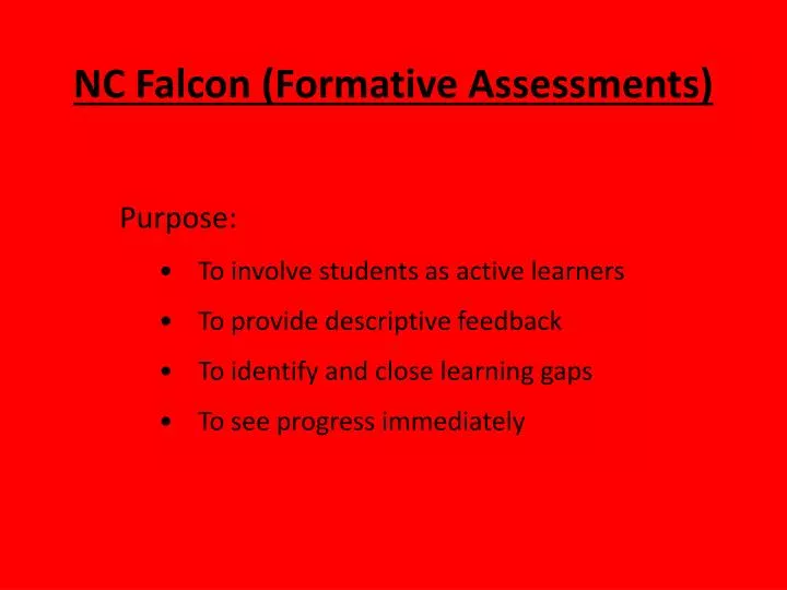 nc falcon formative assessments