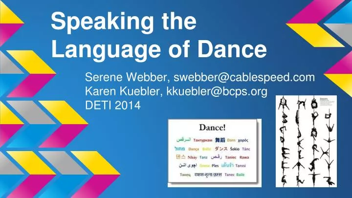 speaking the language of dance