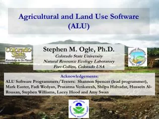Agricultural and Land Use Software (ALU)