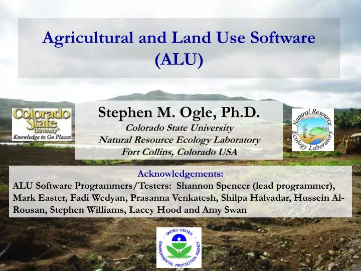 agricultural and land use software alu