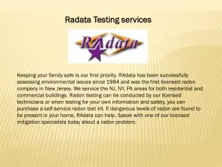 Radata Testing services