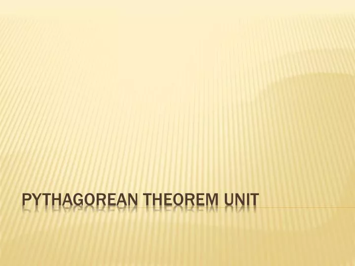 pythagorean theorem unit
