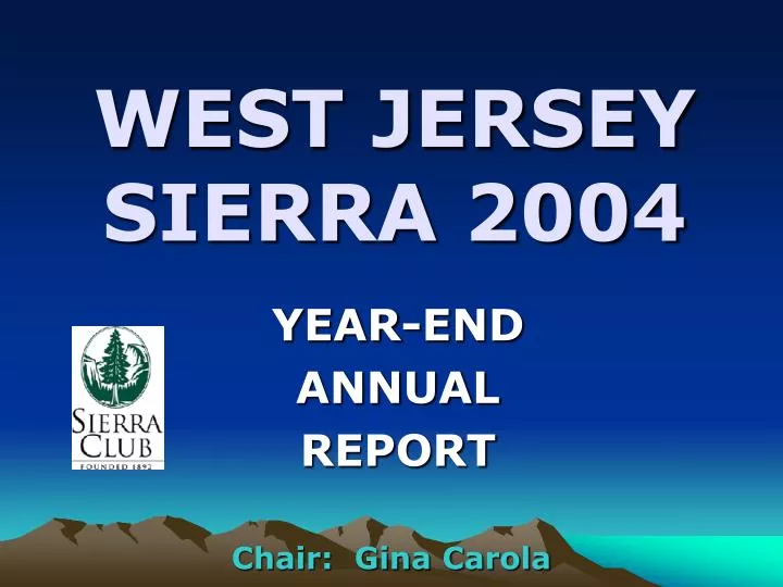 west jersey sierra 2004