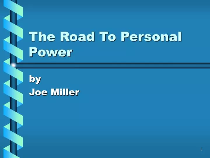 the road to personal power
