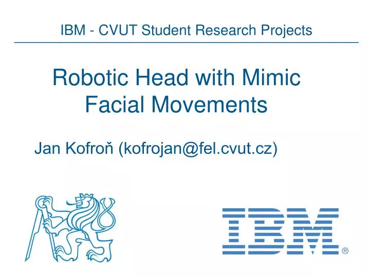 robotic head with mimic facial movements