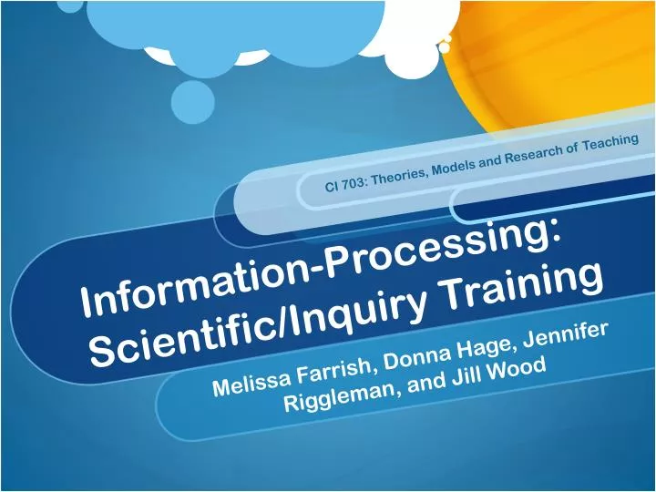 information processing scientific inquiry training