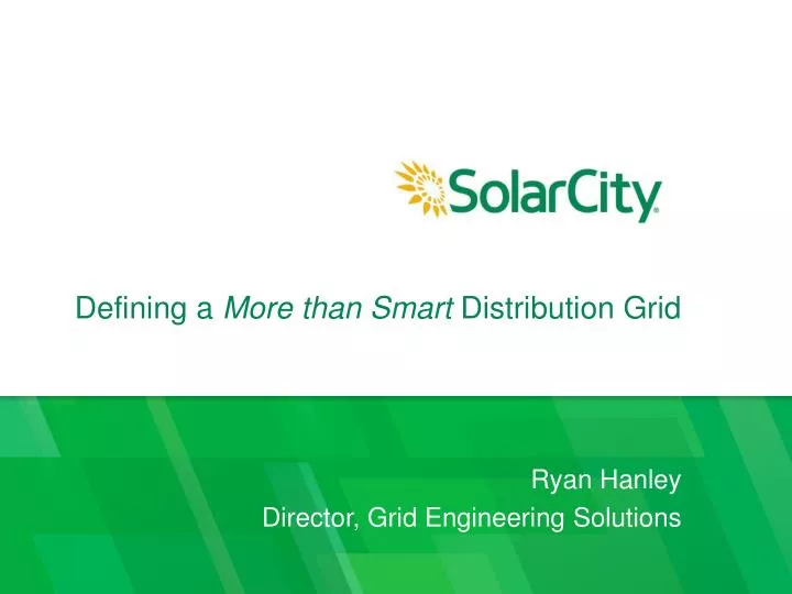 defining a more than smart distribution grid