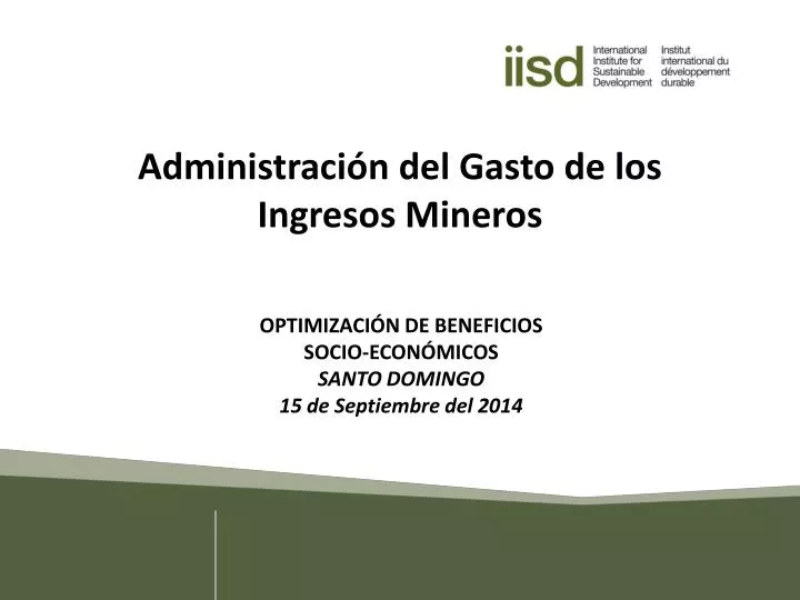 administraci n del gasto de los ingresos mineros