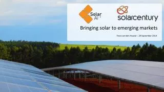 Bringing solar to emerging markets