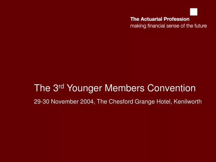 the 3 rd younger members convention