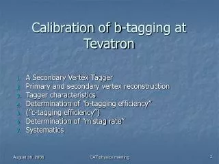 Calibration of b-tagging at Tevatron