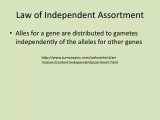 Law of Independent Assortment