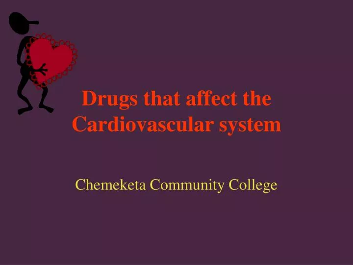drugs that affect the cardiovascular system