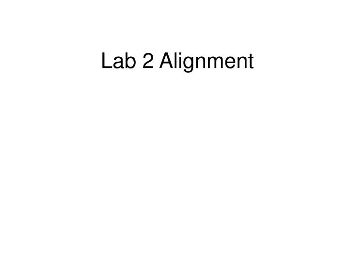 lab 2 alignment