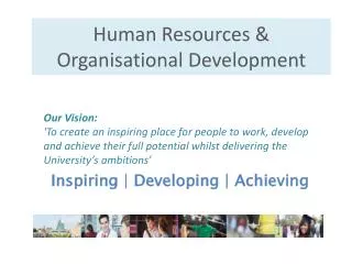 Human Resources &amp; Organisational Development