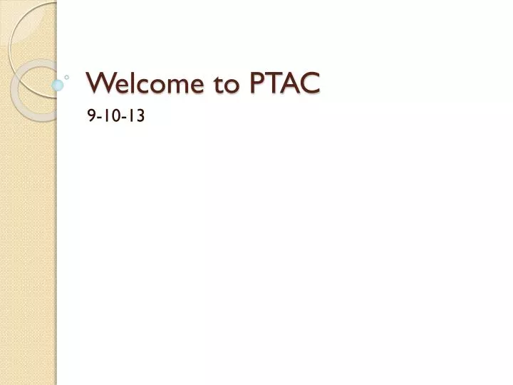 welcome to ptac