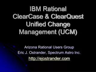IBM Rational ClearCase &amp; ClearQuest Unified Change Management (UCM)