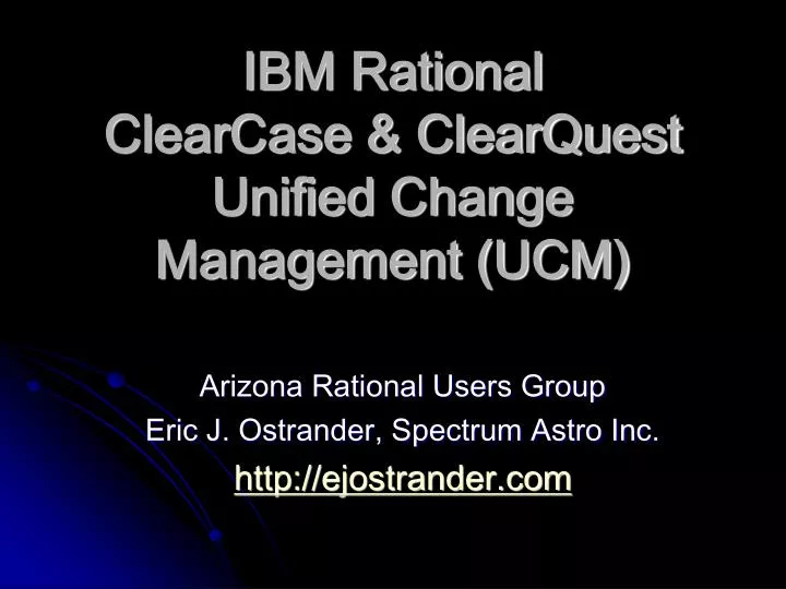 ibm rational clearcase clearquest unified change management ucm