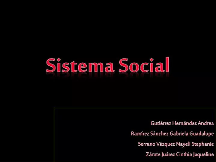 sistema social