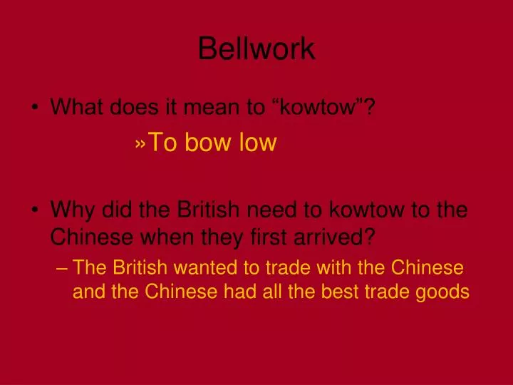 bellwork