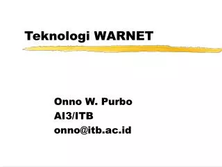 teknologi warnet