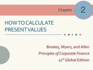 How to calculate present values