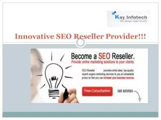 Innovative SEO Reseller Provider!!!