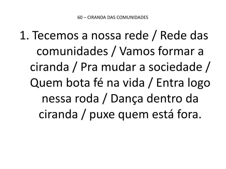 60 ciranda das comunidades