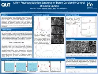 A Non-Aqueous Solution Synthesis of Boron Carbide by Control of In-Situ Carbon