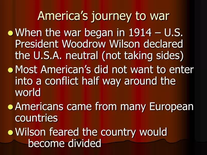 america s journey to war