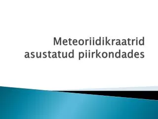meteoriidikraatrid asustatud piirkondades