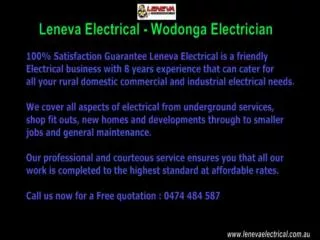 Leneva Electrical Your Local Wodonga Electrician Services