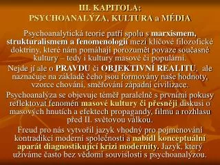 iii kapitola psychoanal za kultura a m dia