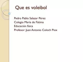 que es voleibol