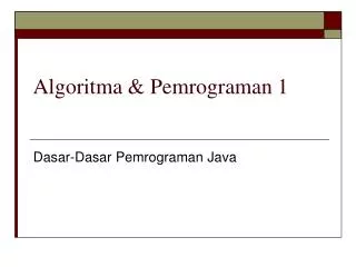 algoritma pemrograman 1